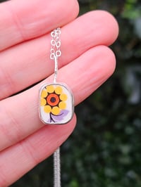 Image 1 of Sunflower Happiness Pottery Necklace - SALE!! 