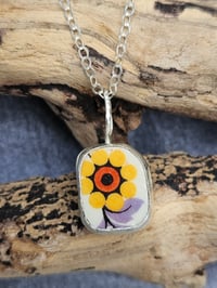 Image 2 of Sunflower Happiness Pottery Necklace - SALE!! 