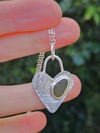 Image 6 of Ocean Heart - with dark green Cornish Seaglass 