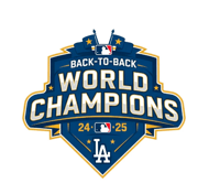 Image 1 of 4 Inch 2025 Back-to-Back World Series Champion Los Angeles Dodgers Decal Sticker