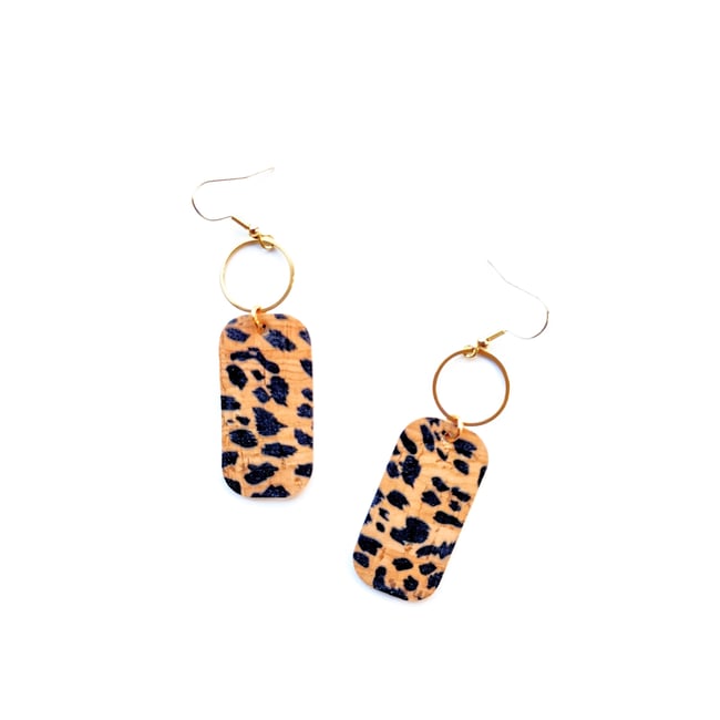 Denise Leopard Print Earrings