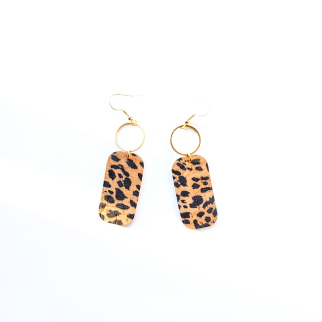 Denise Leopard Print Earrings