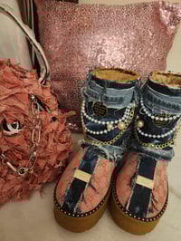 Image 1 of Pink GG Boots