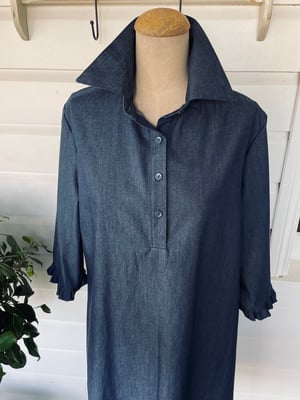 Image of Dark Chambray Tunic Dress