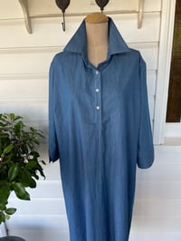 Image 3 of Mid Blue Chambray Tunic Dress