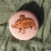 Image 1 of Etruscan Boar Vessel button badge