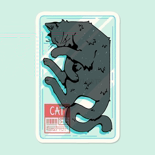 Packaged Cat Sticker
