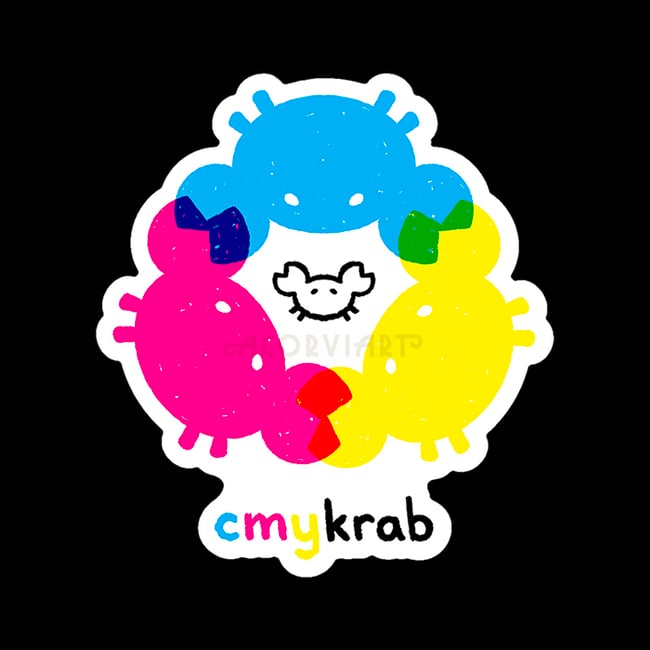 CMYKrab Sticker
