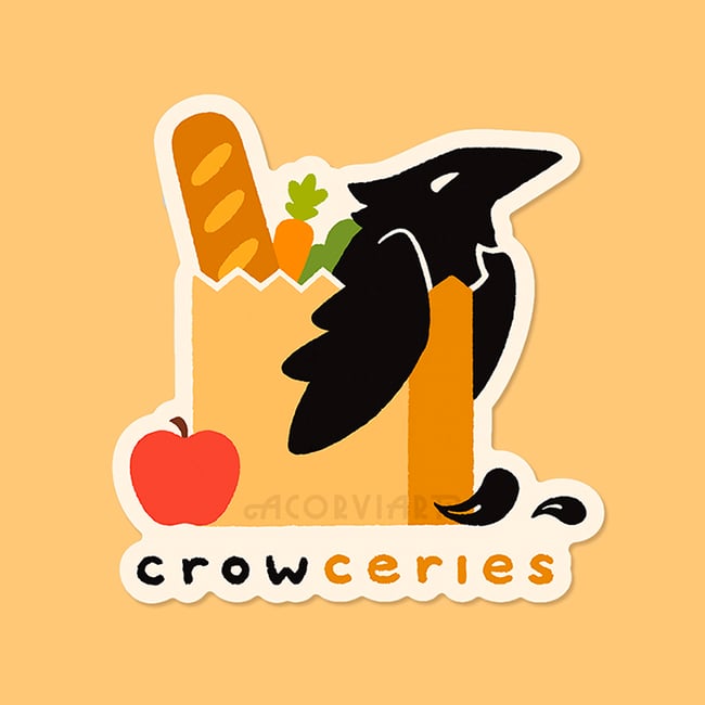 Crowceries Sticker
