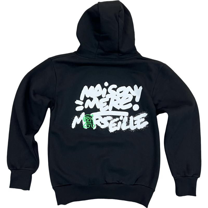 Hoodie Maison Mère Marseille x TO Black/Néon