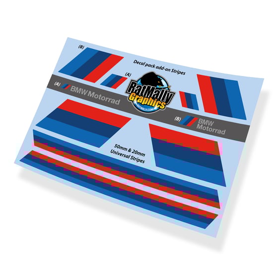 Image of Sponsor Sticker sheets. Motocard. BMW.