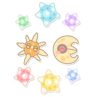 Lunatone, Solrock & Minior Sticker Flakes