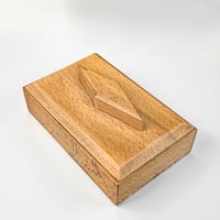 Image 2 of Ancienne boîte en bois Art Déco  rectangulaire - Boîte à bijoux Art Déco vintage