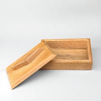 Image 9 of Ancienne boîte en bois Art Déco  rectangulaire - Boîte à bijoux Art Déco vintage