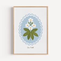 Image 3 of Personalised Children's Birth Flower Wavy A4 Art Print