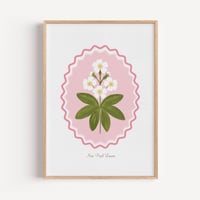 Image 2 of Personalised Children's Birth Flower Wavy A4 Art Print