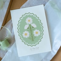 Image 1 of Personalised Children's Birth Flower Wavy A4 Art Print