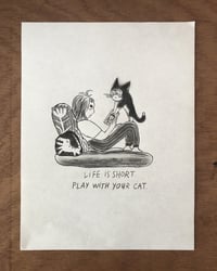 Image 1 of PLAY WITH YOUR CAT - WEB / Original drawing