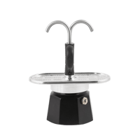 Image 1 of Bialetti Mini Express 2 Cup Black Double Stovetop Coffee Espresso Maker