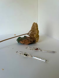 Image 4 of Ohrringe mit Biwa Perle und Multicolor Turmalinen