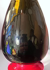 Image 9 of Ancien vase en verre de Murano de Nason & Moretti  noir et rouge carafe Art Déco 1930