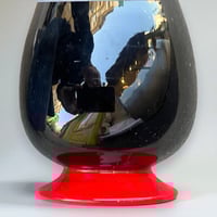 Image 7 of Ancien vase en verre de Murano de Nason & Moretti  noir et rouge carafe Art Déco 1930