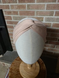 Image 2 of Pure Linen Twist Headband in Rose Clay