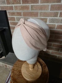 Image 1 of Pure Linen Twist Headband in Rose Clay