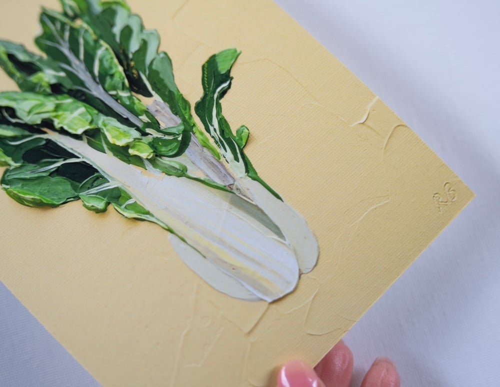 Image of Chard On Butter Yellow  Giclée Print