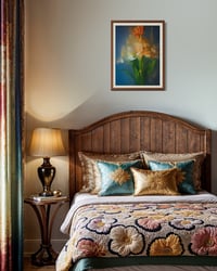 Image 5 of Alstroemeria in Gold Fine Art Print