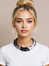 Image 16 of Collana scultura, artigianale, in pelle, modello: ARMADILLO n.1 