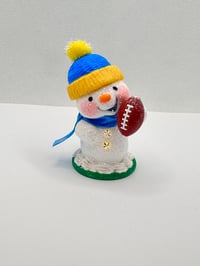 Image 5 of Custom Order Football and Candy Cane Snowmen- Your Team Colors or Your Favorite Colors