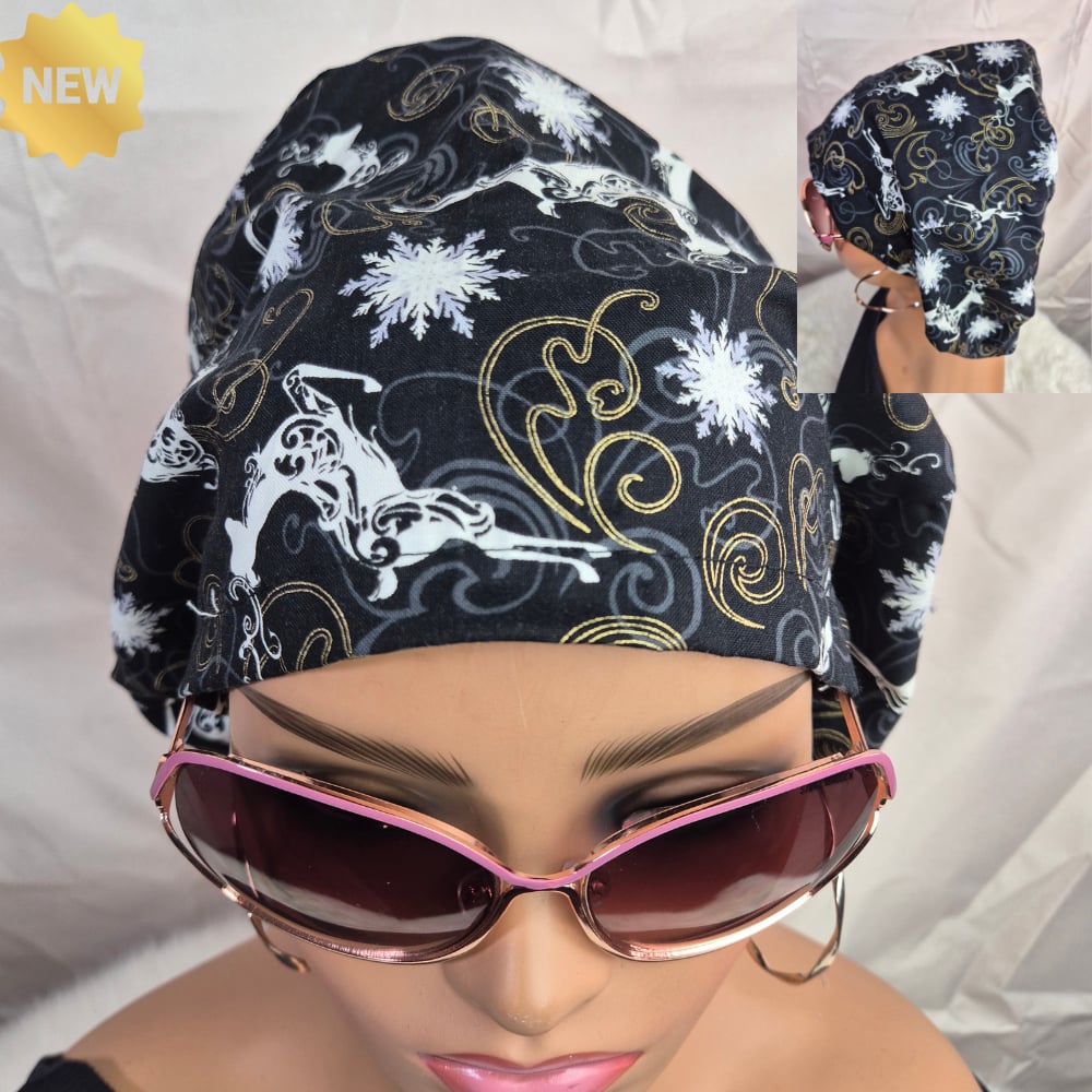 Image of TMO5 SCRUB HAT CAP - style nursing caps, hair covers, nurse gift.