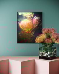 Image 2 of Protea in Gold Fine Art Print 
