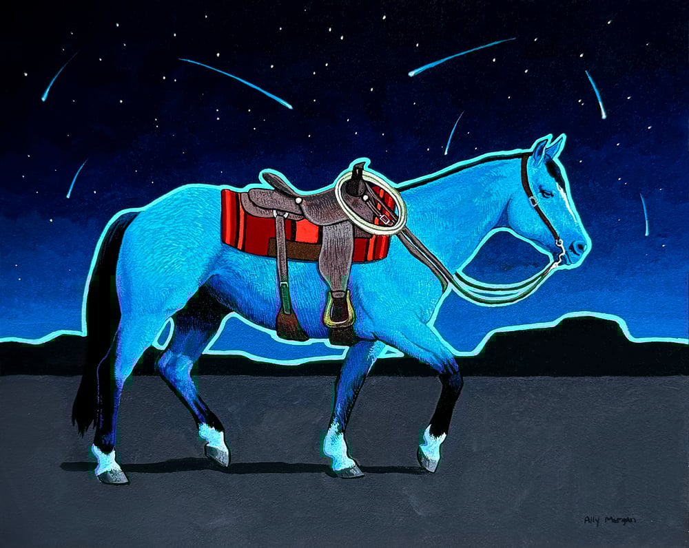 "Stargazer" Original Gouache Painting