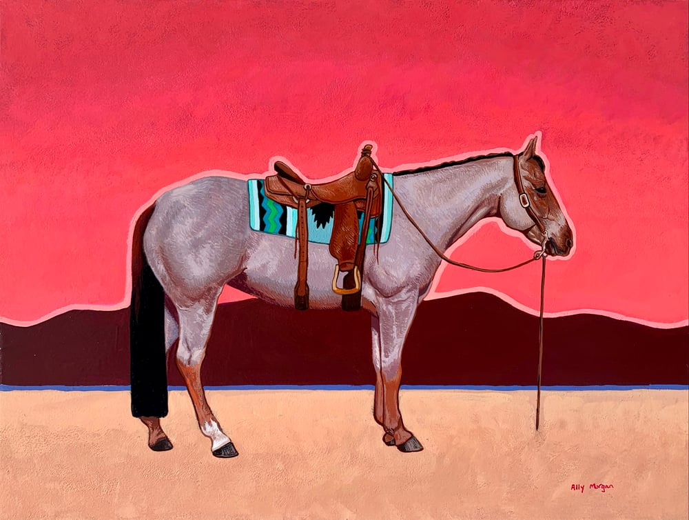 "Study for a Red Roan" Original Gouache Painting