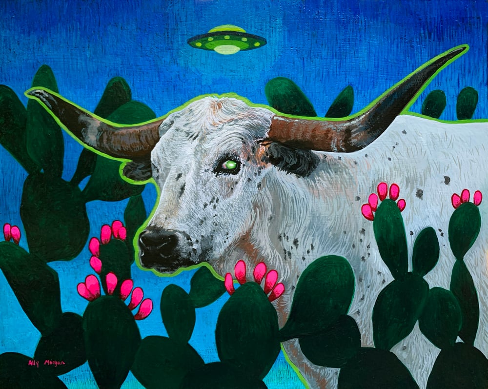 "Night Visions" - Framed Original Gouache Painting