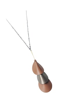 Image 14 of Collana lunga con pendente, artigianale, in pelle e ottone, modello: ARMADILLO LONG