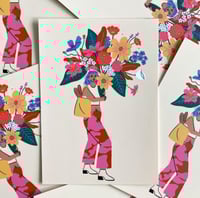 Image 2 of Carte Postale - Fleur bleu