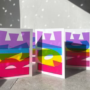 Image of Postcards LOVE, RISE, NICE, GLOW