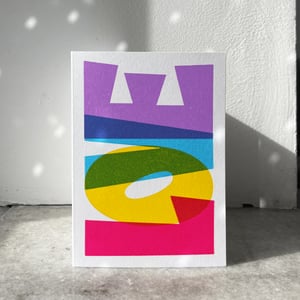 Image of Postcards LOVE, RISE, NICE, GLOW