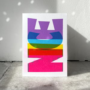 Image of Postcards LOVE, RISE, NICE, GLOW