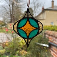 Image 2 of Orange diamond bauble.