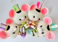 Image 3 of New Larger Size! Handmade Retro Christmas Drummer Mouse - 4 colours