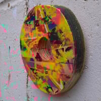 Image 3 of Sean Worrall -  "Switch The Other" (Oct 2025) - acrylic on found wooden offcut, 12.5cm