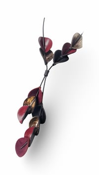 Image 3 of Collana scutlura, artigianale, in pelle, modello "ELITRE TULIP"