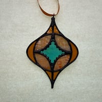 Image 2 of Iridescent blue diamond, mid century