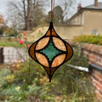 Image 3 of Iridescent blue diamond, mid century