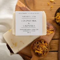 Coconut Milk and Calendula (Unscented) Handcrafted Soap