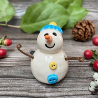 Image 1 of Handmade Ceramic Forget-Me-Not Snowpeep  